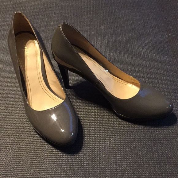 Used Cole Haan 1/2in Platform Heels Gray Size 10B - Picture 1 of 10